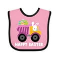 thumbnail image 1 of Inktastic Happy Easter Bunny Delivering Easter Eggs Boys or Girls Baby Bib, 1 of 4