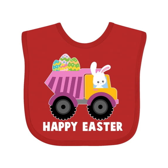 Inktastic Happy Easter Bunny Delivering Easter Eggs Boys or Girls Baby Bib