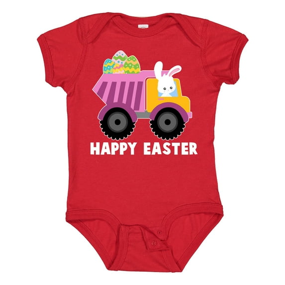 Inktastic Happy Easter Bunny Delivering Easter Eggs Boys or Girls Baby Bodysuit