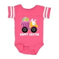 thumbnail image 1 of Inktastic Happy Easter Bunny Delivering Easter Eggs Boys or Girls Baby Bodysuit, 1 of 5