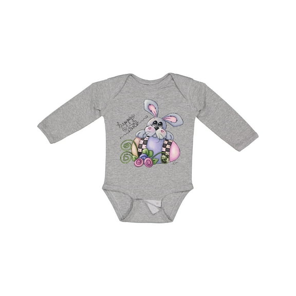 Inktastic Happy Easter Bunny Rabbit Boys Long Sleeve Baby Bodysuit