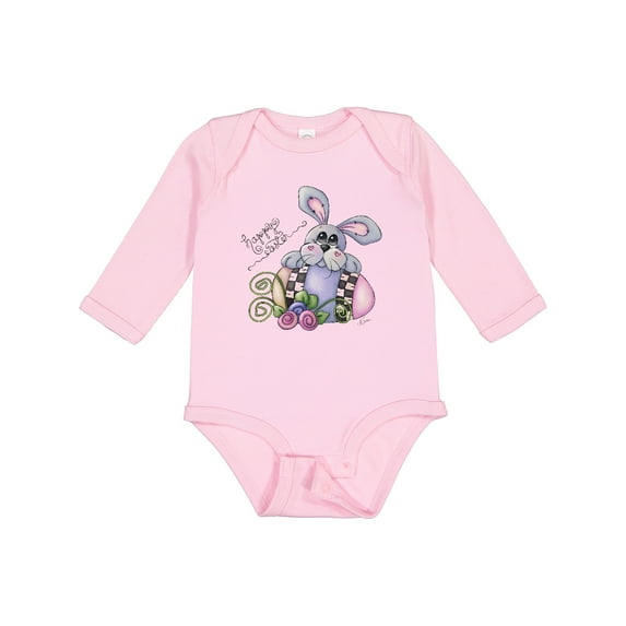 Inktastic Happy Easter Bunny Rabbit Boys Long Sleeve Baby Bodysuit