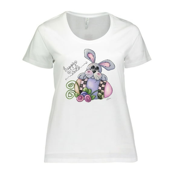 Inktastic Happy Easter Bunny Rabbit Women's Plus Size T-Shirt