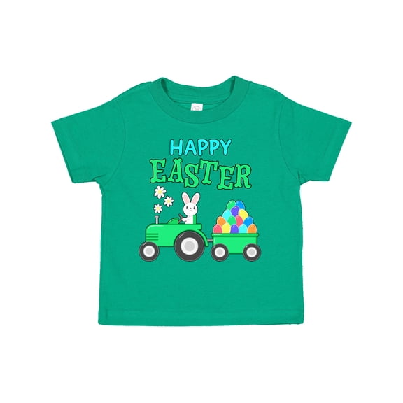 Inktastic Happy Easter Bunny and Tractor Boys or Girls Toddler T-Shirt