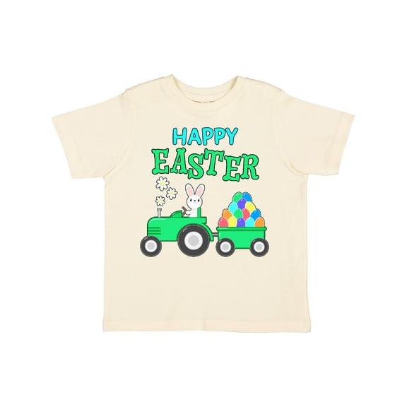 Inktastic Happy Easter Bunny and Tractor Boys or Girls Toddler T-Shirt