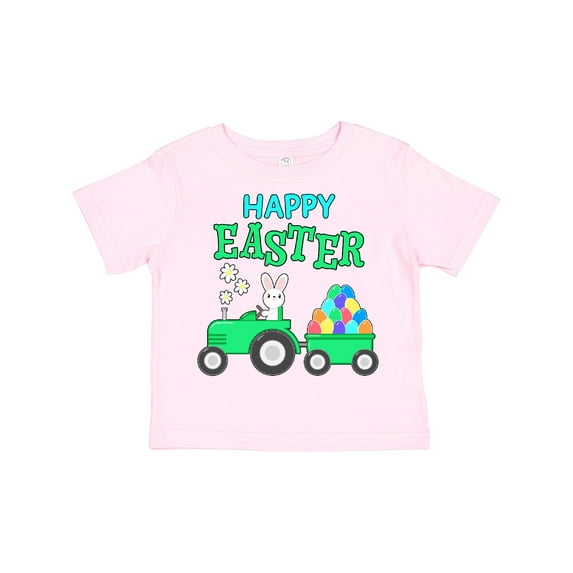 Inktastic Happy Easter Bunny and Tractor Boys or Girls Toddler T-Shirt