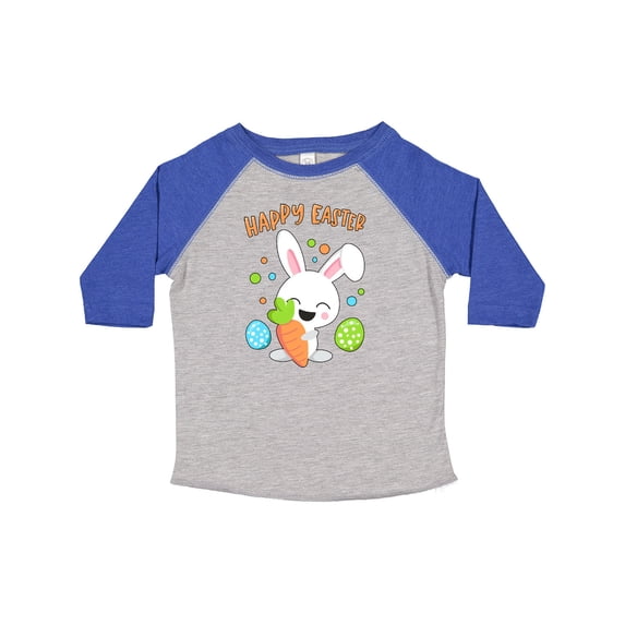 Inktastic Happy Easter Bunny with Eggs and Carrot Boys or Girls Toddler T-Shirt
