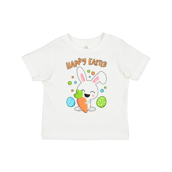 Inktastic Happy Easter Bunny with Eggs and Carrot Boys or Girls Toddler T-Shirt