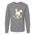 thumbnail image 1 of Inktastic Happy Easter Bunny with Eggs and Carrot Long Sleeve T-Shirt, 1 of 5