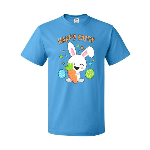 Inktastic Happy Easter Bunny with Eggs and Carrot T-Shirt