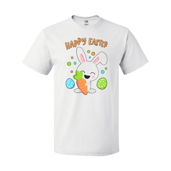 Inktastic Happy Easter Bunny with Eggs and Carrot T-Shirt