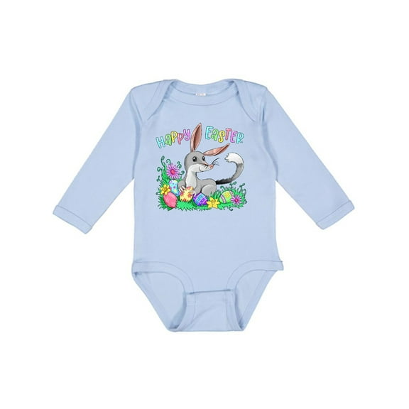 Inktastic Happy Easter Cute Easter Bilby Boys or Girls Long Sleeve Baby Bodysuit
