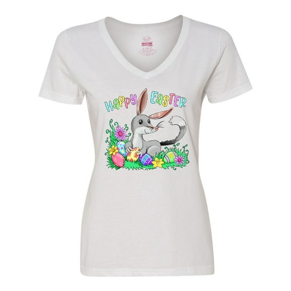 Inktastic Happy Easter Cute Easter Bilby Women's V-Neck T-Shirt