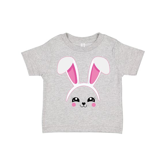 Inktastic Happy Easter Cute Pink Bunny Face Boys or Girls Toddler T-Shirt