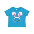thumbnail image 1 of Inktastic Happy Easter Cute Pink Bunny Face Boys or Girls Toddler T-Shirt, 1 of 5
