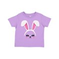 thumbnail image 1 of Inktastic Happy Easter Cute Pink Bunny Face Boys or Girls Toddler T-Shirt, 1 of 5