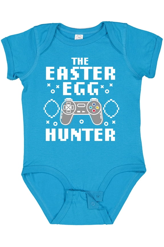 Happy Easter The Easter Egg Hunter Gamer Boys or Girls Baby Bodysuit