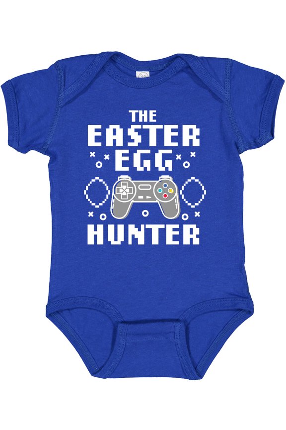 Happy Easter The Easter Egg Hunter Gamer Boys or Girls Baby Bodysuit