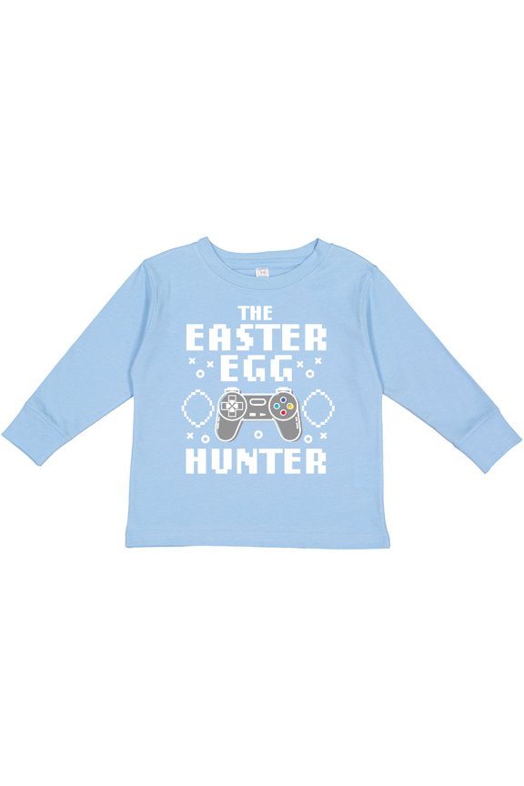 Happy Easter The Easter Egg Hunter Gamer Boys or Girls Long Sleeve Toddler T-Shirt