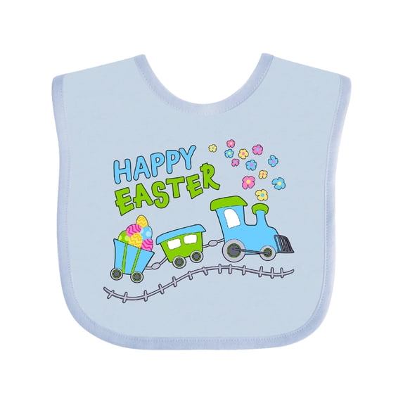 Inktastic Happy Easter Train Boys or Girls Baby Bib