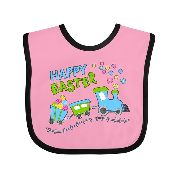 Inktastic Happy Easter Train Boys or Girls Baby Bib
