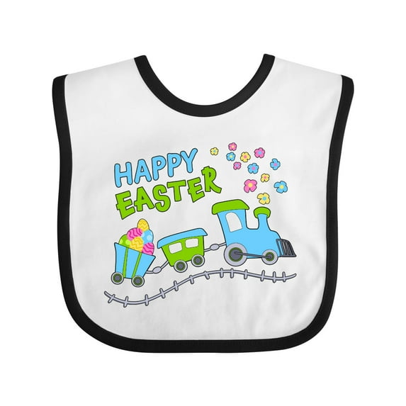 Inktastic Happy Easter Train Boys or Girls Baby Bib