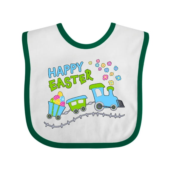 Inktastic Happy Easter Train Boys or Girls Baby Bib