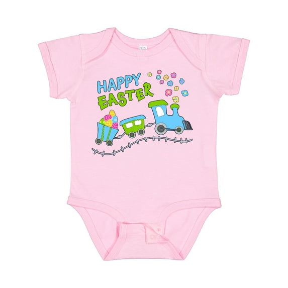 Inktastic Happy Easter Train Boys or Girls Baby Bodysuit
