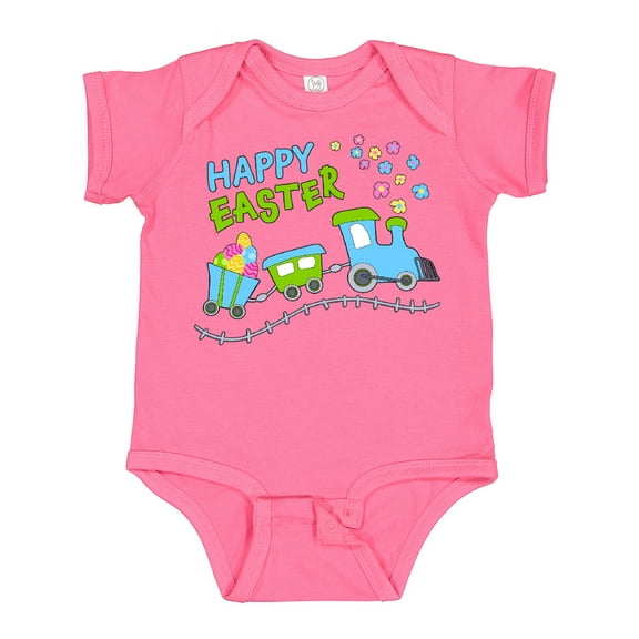 Inktastic Happy Easter Train Boys or Girls Baby Bodysuit