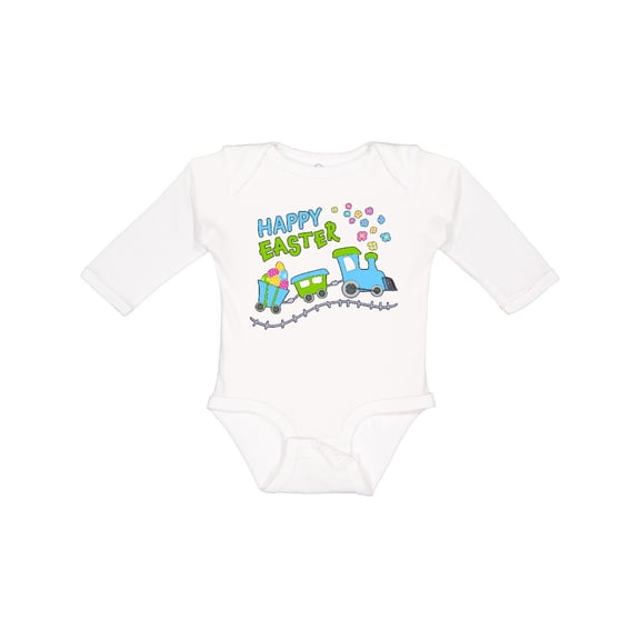 Inktastic Happy Easter Train Boys or Girls Long Sleeve Baby Bodysuit
