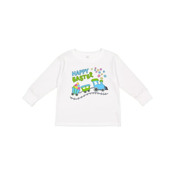 Inktastic Happy Easter Train Boys or Girls Long Sleeve Toddler T-Shirt