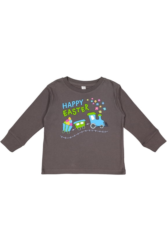 Happy Easter Train Boys or Girls Long Sleeve Toddler T-Shirt