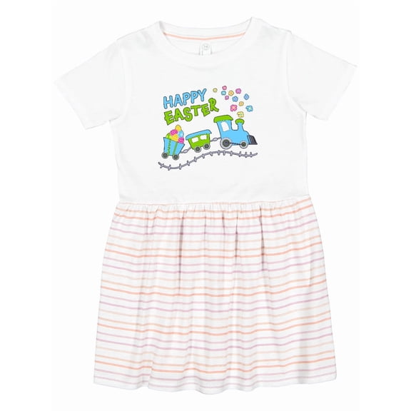 Inktastic Happy Easter Train Girls Toddler Dress