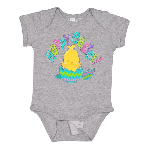 Inktastic Happy Easter- cute chick just hatched Boys or Girls Baby Bodysuit