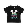 thumbnail image 1 of Inktastic Happy Easter with Bunny Ears and Flowers Boys or Girls Toddler T-Shirt, 1 of 5