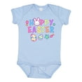 thumbnail image 1 of Inktastic Happy Easter with Bunny Face and Easter Eggs Girls Baby Bodysuit, 1 of 5