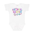 thumbnail image 1 of Inktastic Happy Easter with Bunny Face and Easter Eggs Girls Baby Bodysuit, 1 of 5