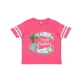 thumbnail image 1 of Inktastic Happy Easter with Cross and Flowers Boys or Girls Toddler T-Shirt, 1 of 5