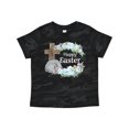 thumbnail image 1 of Inktastic Happy Easter with Cross and Flowers Boys or Girls Toddler T-Shirt, 1 of 5