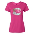 thumbnail image 1 of Inktastic Happy Easter with Cross and Flowers Women's T-Shirt, 1 of 5