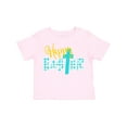 thumbnail image 1 of Inktastic Happy Easter with Cross in Teal Plaid Boys or Girls Toddler T-Shirt, 1 of 5