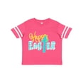 thumbnail image 1 of Inktastic Happy Easter with Cross in Teal Plaid Boys or Girls Toddler T-Shirt, 1 of 5
