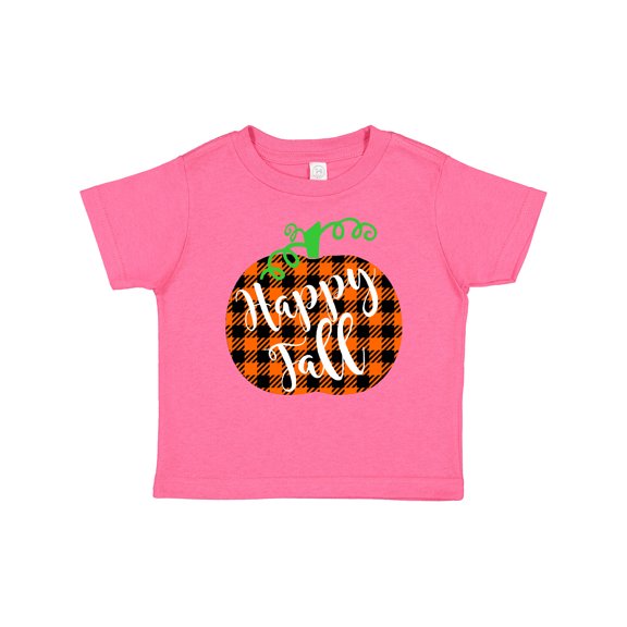 Inktastic Happy Fall Plaid Pumpkin Boys or Girls Baby T-Shirt
