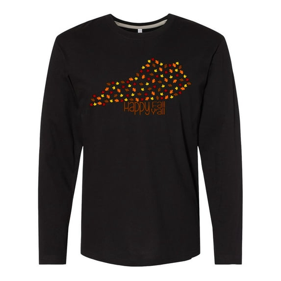 Inktastic Happy Fall Y'all Kentucky Long Sleeve T-Shirt