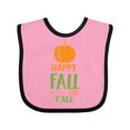 thumbnail image 1 of Inktastic Happy Fall Y'all, Pumpkin, Arrow, Fall, Autumn Boys or Girls Baby Bib, 1 of 4