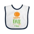 thumbnail image 1 of Inktastic Happy Fall Y'all, Pumpkin, Arrow, Fall, Autumn Boys or Girls Baby Bib, 1 of 4