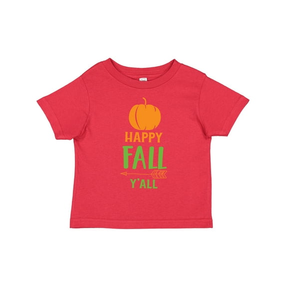 Inktastic Happy Fall Y'all, Pumpkin, Arrow, Fall, Autumn Boys or Girls Toddler T-Shirt