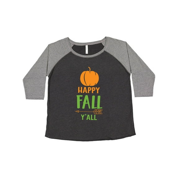 Inktastic Happy Fall Y'all, Pumpkin, Arrow, Fall, Autumn Women's Plus Size T-Shirt