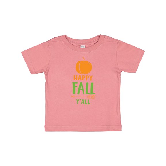 Inktastic Happy Fall Y'all, Pumpkin, Arrow - Orange Green Boys or Girls Baby T-Shirt