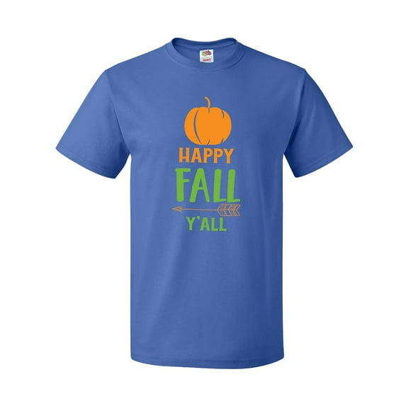 Inktastic Happy Fall Y'all, Pumpkin, Arrow - Orange Green T-Shirt